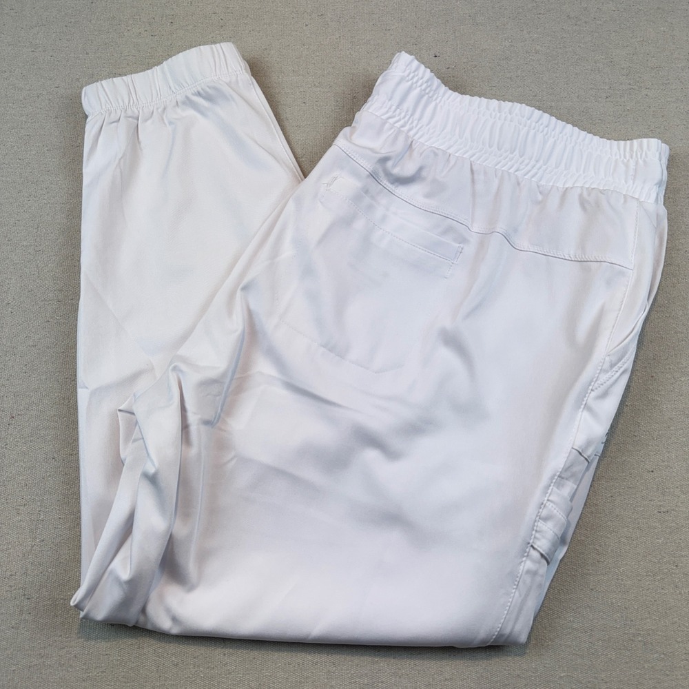 HH Works by Healing Hands White Jogger Scrub Pants 2X-P Cargo Medical
